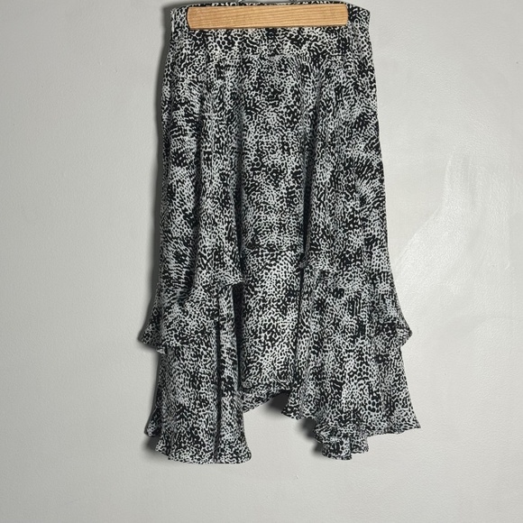 Reiss Nova Black and White Print Flowy Skirt Women's Sz. 4 US - Picture 5 of 12